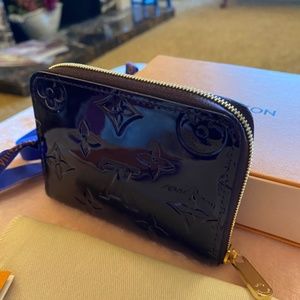 LOUIS VUITTON VERNIS ZIPPY COIN WALLET PURSE AMARANTE BRAND NEW